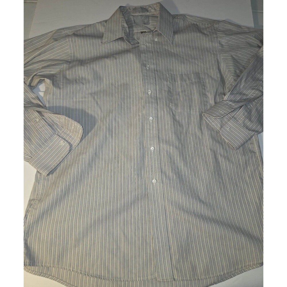 Stanford Executive Long Sleeve Pinstripe Shirt Size 17